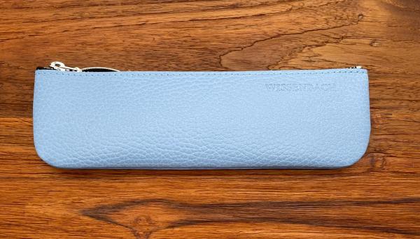 Leder Mäppchen Aris taubenblau